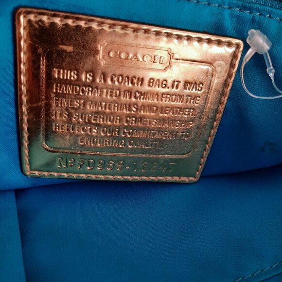 Coach Poppy Spotlight Signature Sateen Satchel Shoulder Bag khaki Gold F13847 - Picture 11 of 12